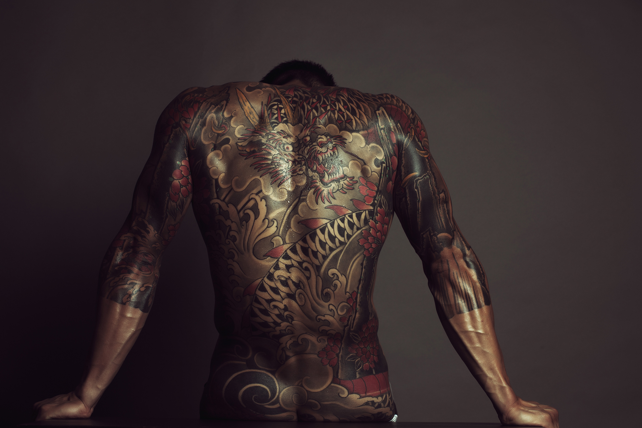 dragon full back tattoo